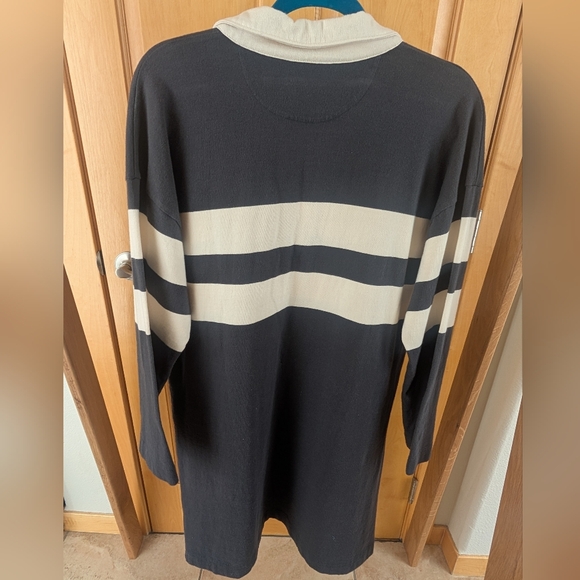 Faherty Navy and White Striped Polo Dress - Picture 8 of 10